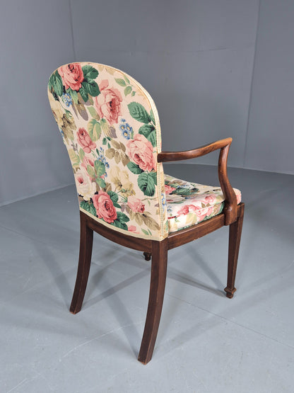 Vintage Parker Knoll Armchair in Floral Cotton Print 1950s Retro EB12536
