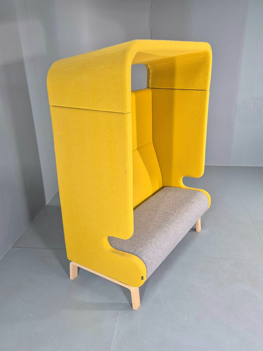 Vintage Materia Point Pod Sofa Swedish Yellow Bentwood Modern Design EB12868