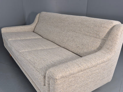 Vintage 3 Seater Midcentury Sofa 1960s Danish New Upholstery Retro EB12262
