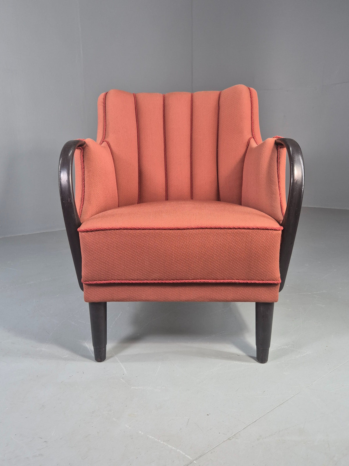 Vintage Danish Lounge Chair 1940s Design Viggo Jorgensen Attrb 1950s EB12761