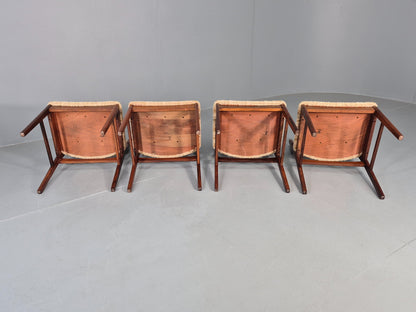 4 Vintage Midcentury Danish Dining Chairs Original 1970s Retro EB12119