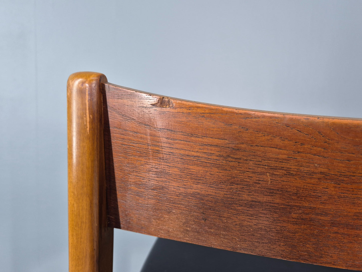 4 Vintage 1960s Dining Chairs Beech Frames Vinyl Seats Retro Mid Century EB12523