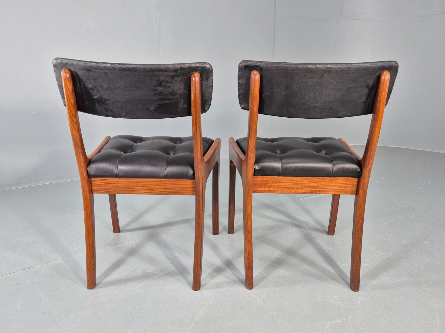 2 Vintage Dining Chairs Vanson Peter Hayward Design Retro MCM Teak EB10181