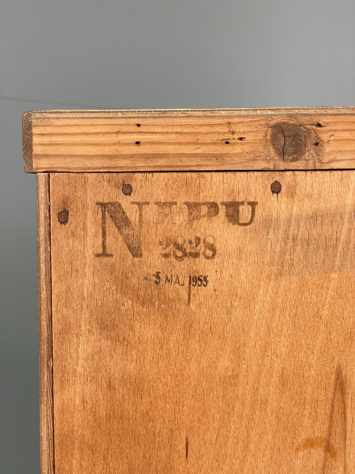 Vintage Tambour Fronted Cabinet 1950s Danish By NIPU Drawers Art Storage EB12330