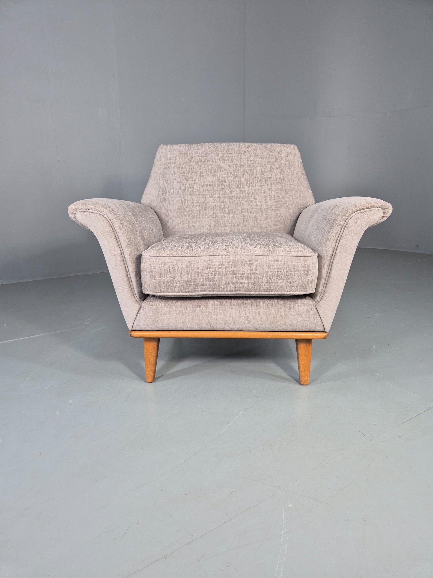 Vintage Mid Century Lounge Chair New Upholstery Swedish 1960s Design EB11108
