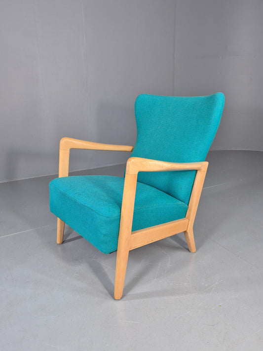 Vintage Mid Century Fritz Hansen Lounge Chair Soren Hansen Design 1940s  EB12108