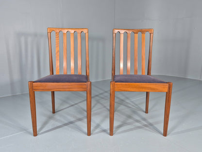 2 Vintage 1970s Dining Chairs Teak Frame New Seats Meredew Brand Retro Eb12489