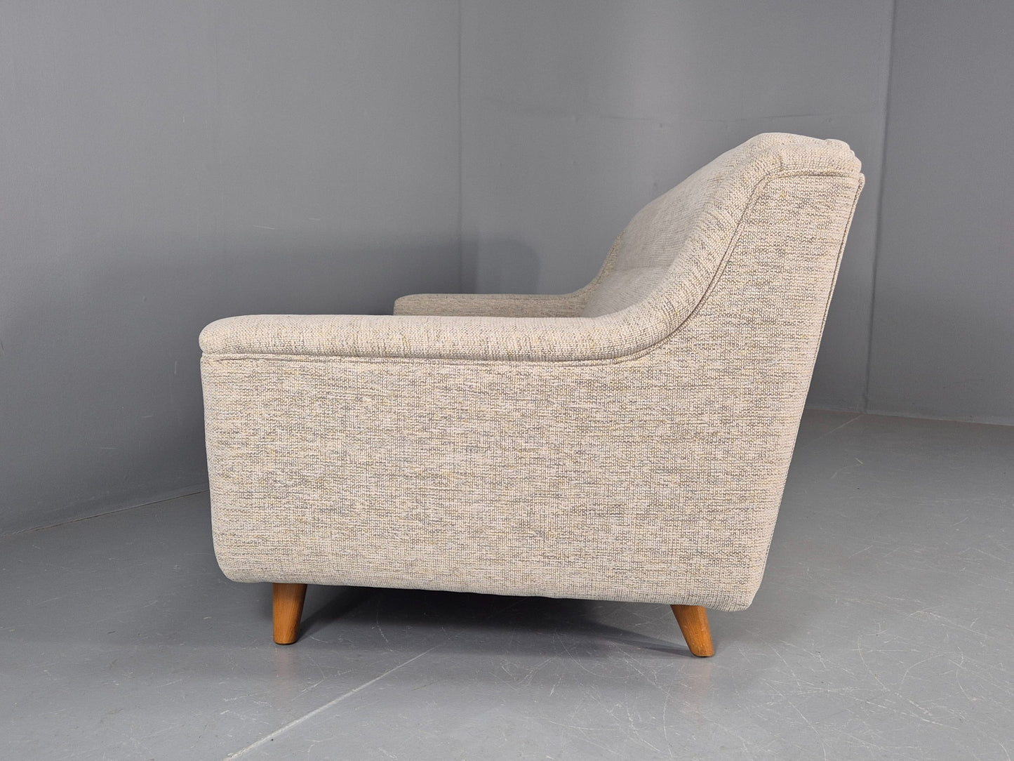 Vintage 3 Seater Midcentury Sofa 1960s Danish New Upholstery Retro EB12262
