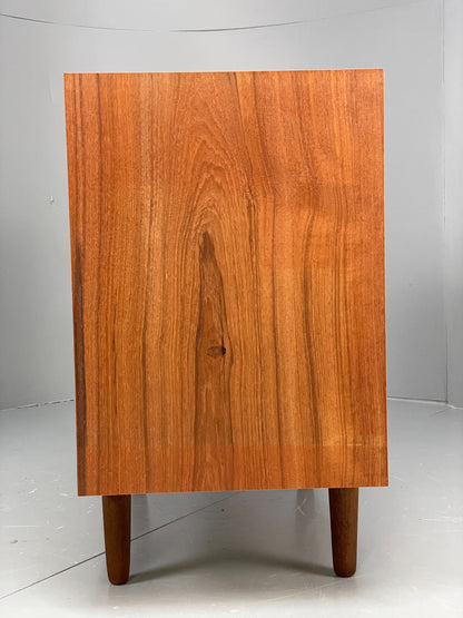 Vintage 1970s Teak Cabinet Sliding Doors Retro Handles Shelving EB11503