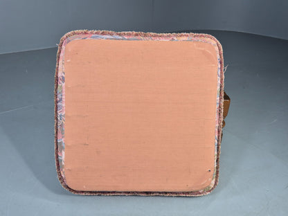 Vintage Ercol Cloisters Range Footstool Floral Cotton Upholstery EB12918