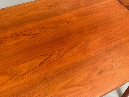 Vintage Teak Dining Table 1960s Danish Extending Draw Leaf EB12340