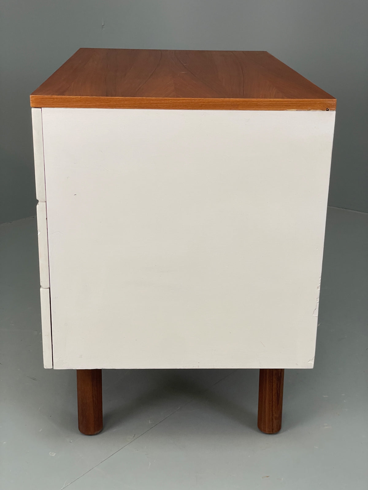 Vintage Chest Of Drawers By Uniflex Teak Retro 1960s Mid Century White EB12961