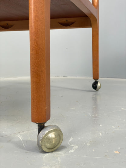 Vintage Teak Drinks Trolley 1960s Mid Century Beech On Castors Retro EB12505