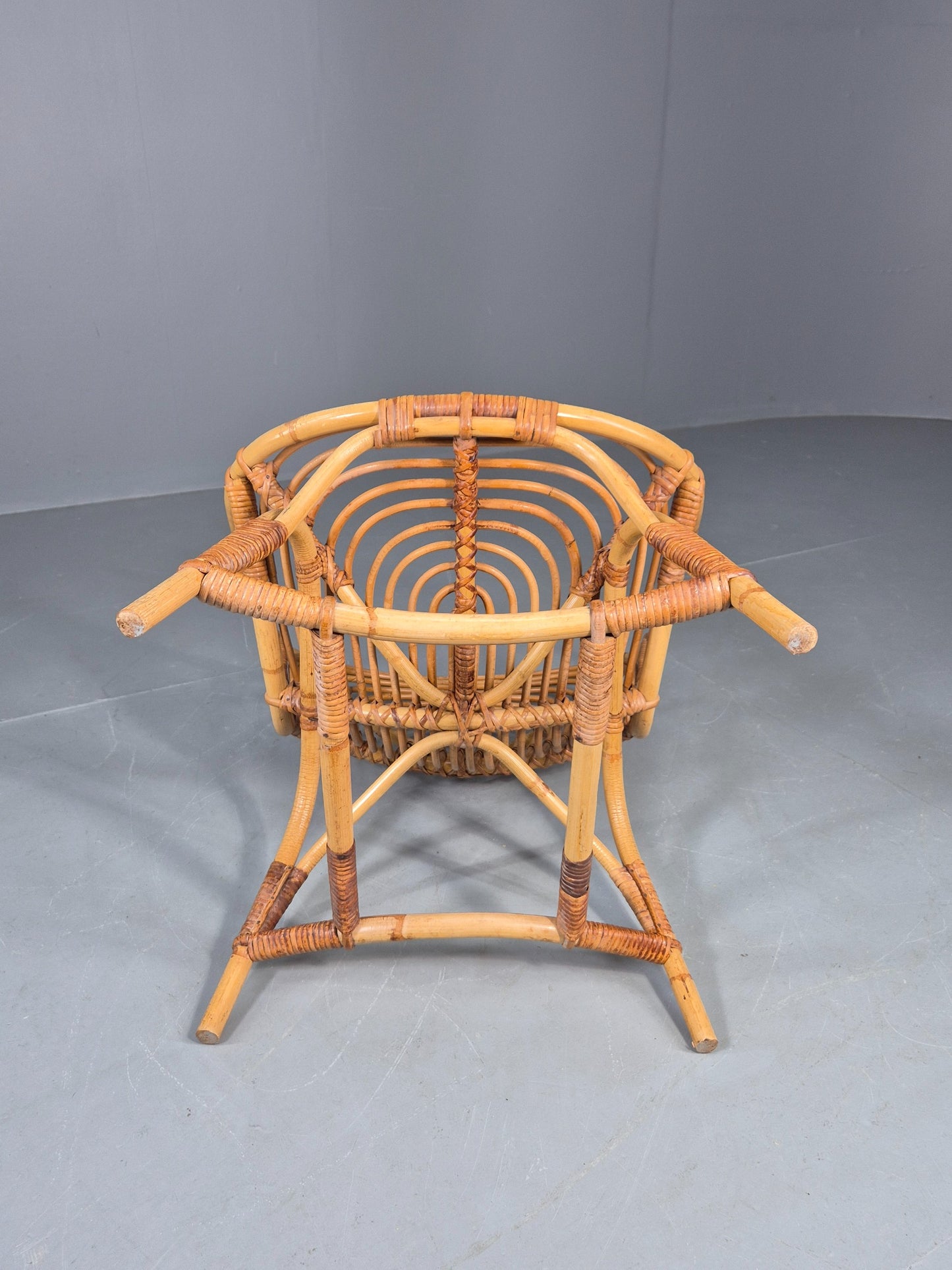 Vintage 1970s Cane work Lounge Chair Stylish Quality Retro EB11601