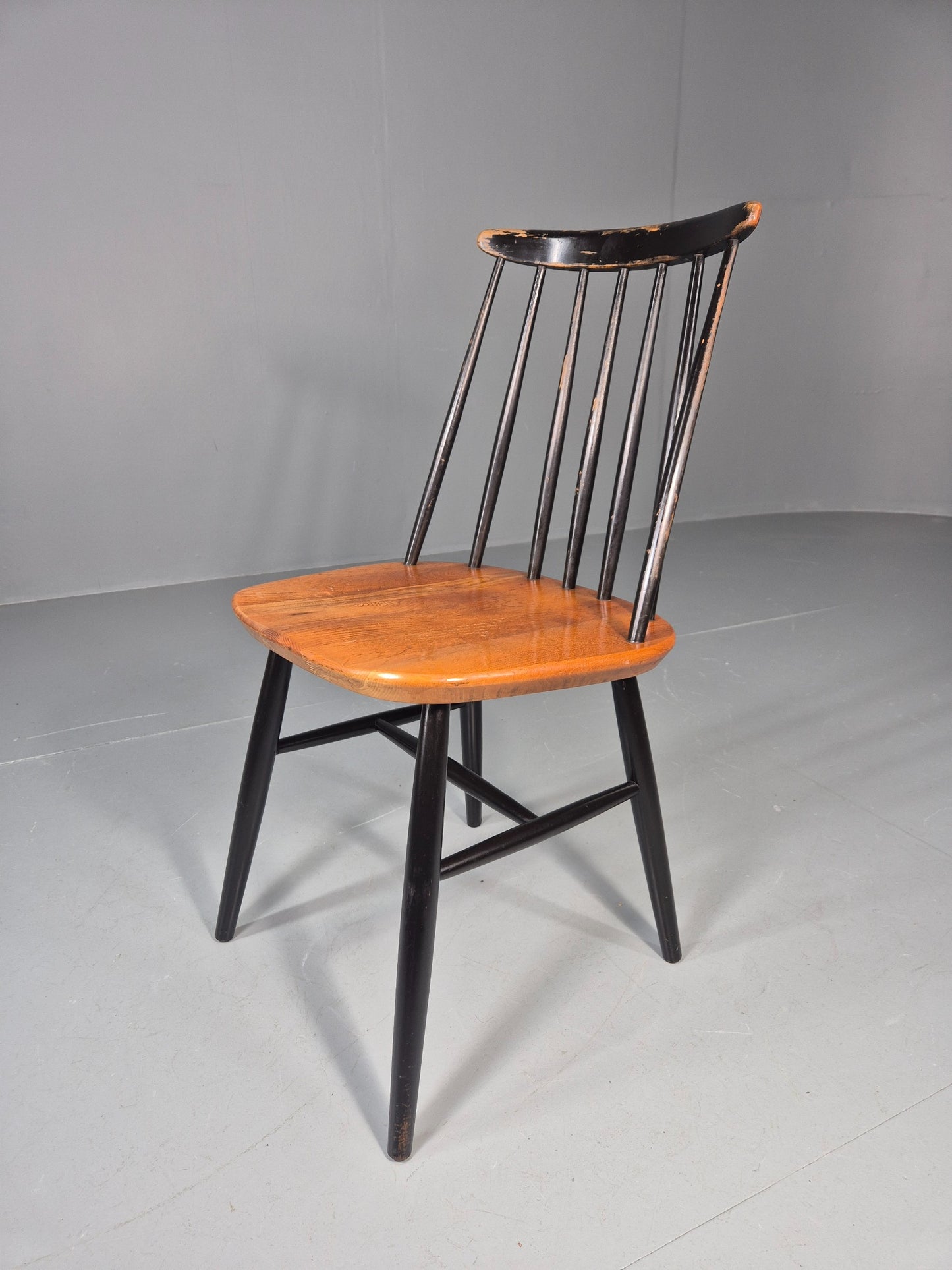 Vintage Ilmari Tapiovaara Fanett Chair Beech and Teak Retro MCM 1950s EB11602