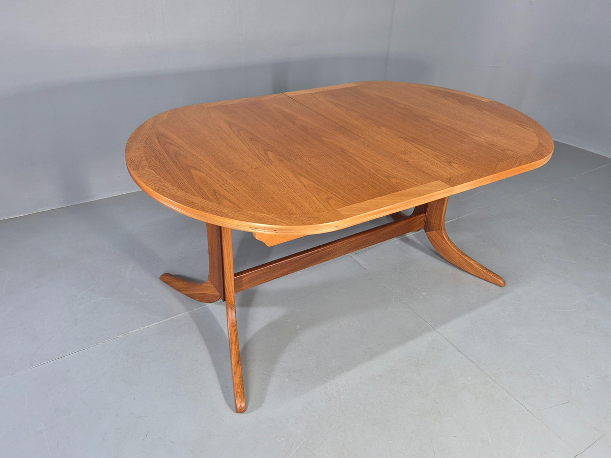 Vintage Oval Teak Dining Table Extending Parker Knoll 1980s Retro EB13140