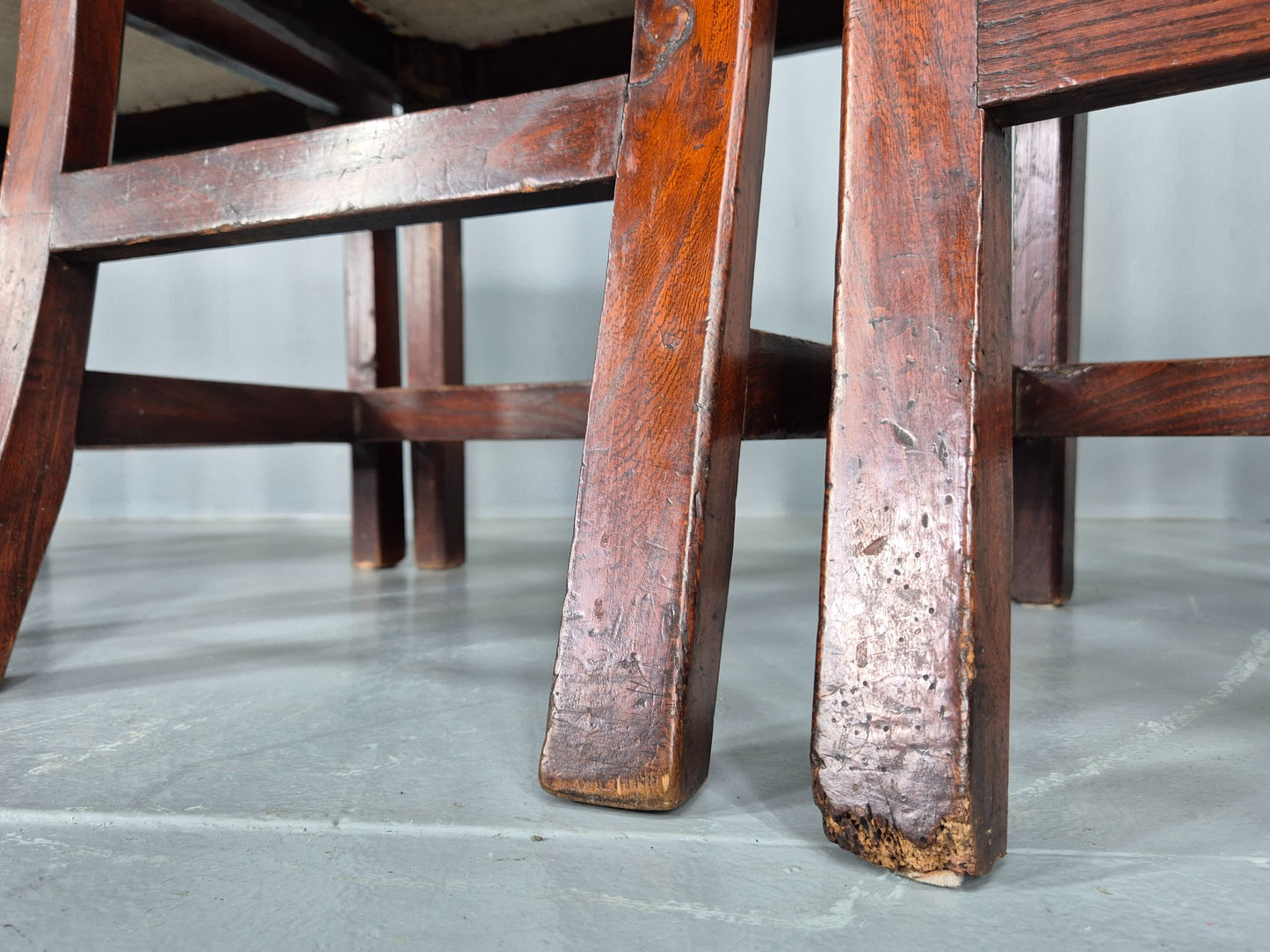 4 Antique Mahogany Dining Chairs Hepplewhite Style Georgian Hair Seat EB12583