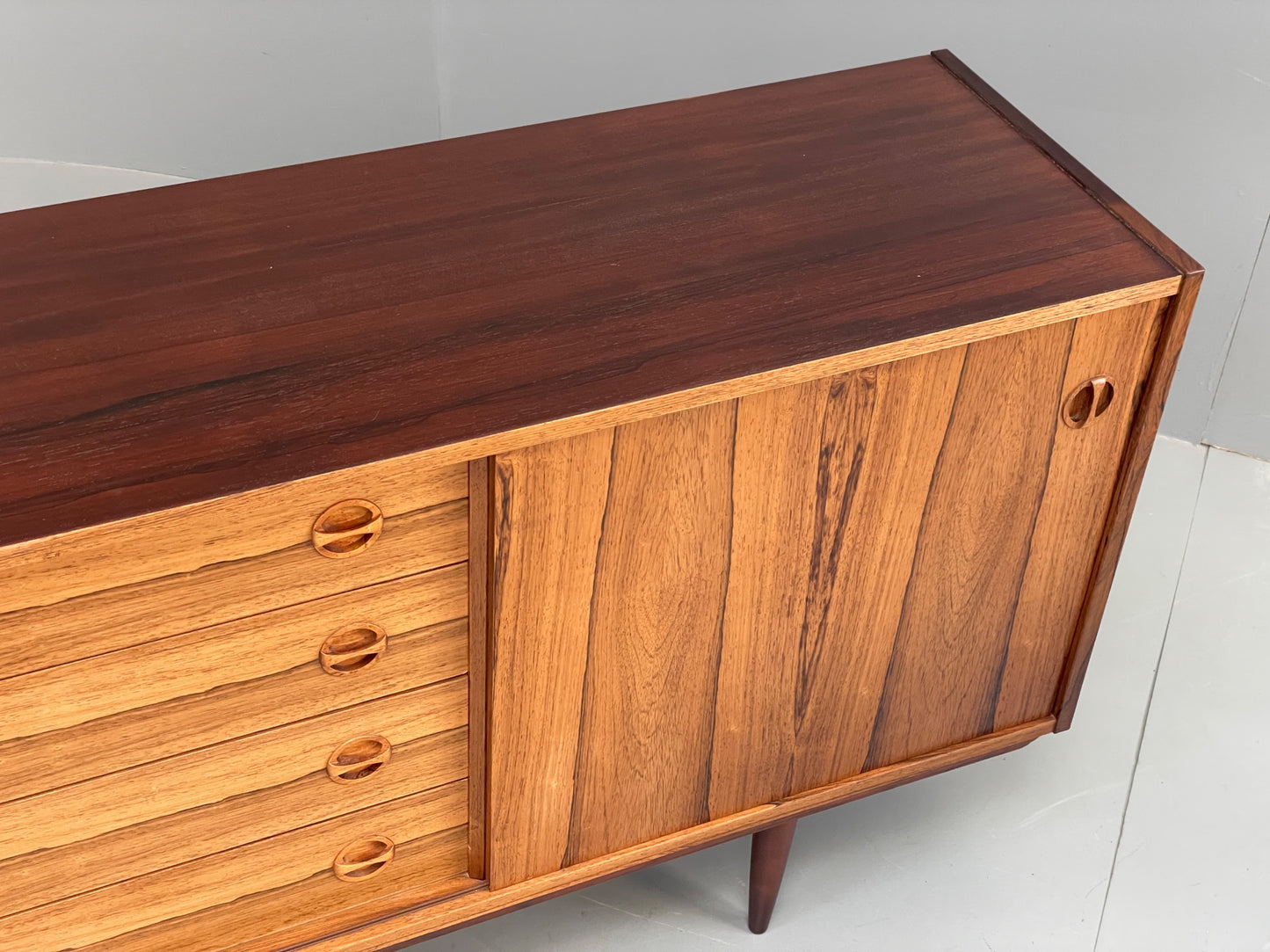 Vintage 1970s Danish Sideboard Mid Century Retro Shelving Drawers EB12331