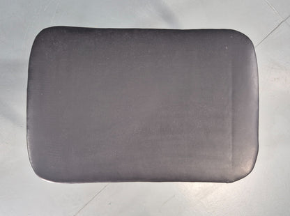 Vintage Mid Century Danish Footstool black vinyl Retro 1960s EB12093