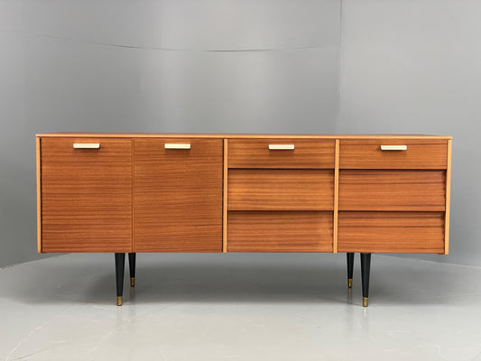 Vintage 1960s Teak Sideboard By Avalon Retro Mid Century Drawers Shelves EB12223