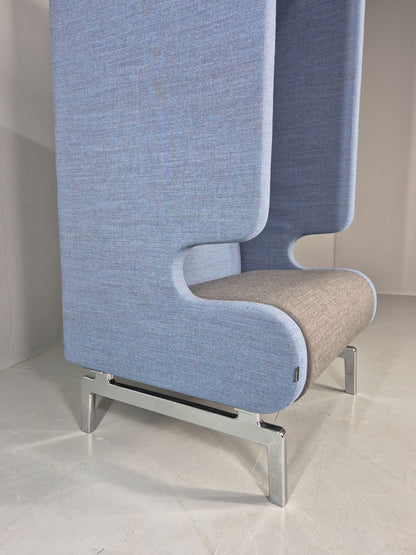 Vintage Materia Point Chair Swedish Blue and Grey Modern Design EB12870
