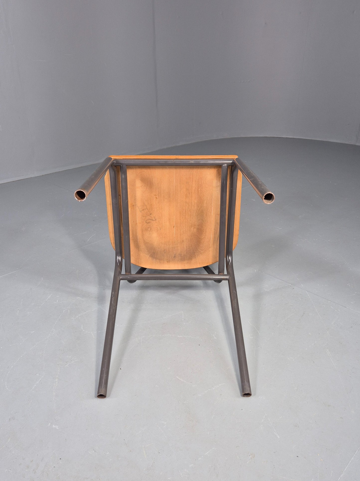 Vintage Danish Steel and Plywood Dining or Workspace Chair 1960s MCM  EB12474