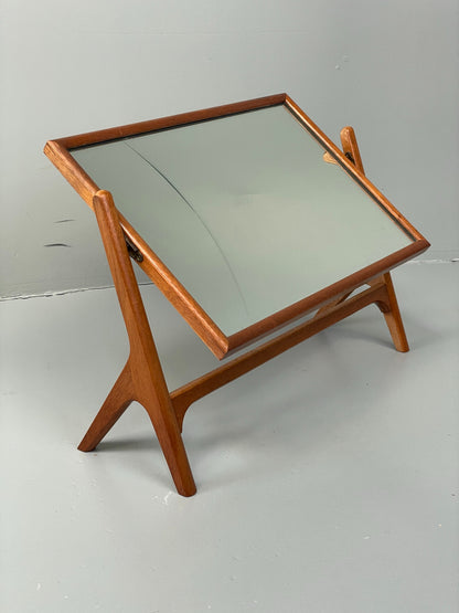 Vintage Mirror Vanity 1950s Mid Century Tilting Mahogany Retro EB12614