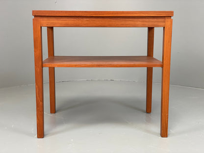 Vintage Side Table Teak 1960s Danish Mid Century Retro Magazine Shelf EB12810