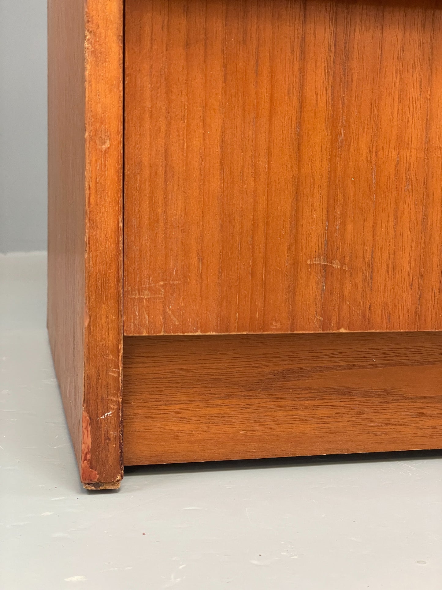 Vintage Teak Writing Desk Bureau 1960s Mid Century Retro Chest Drawers EB12829