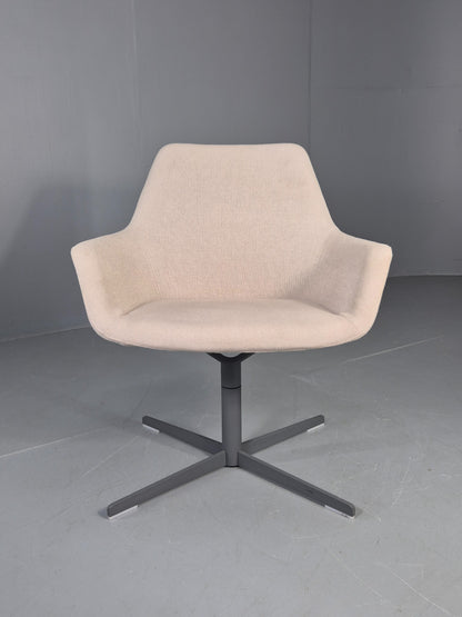 Vintage Swivel Tub Chair Hitch Mylius Modern Design Retro Cream EB12853