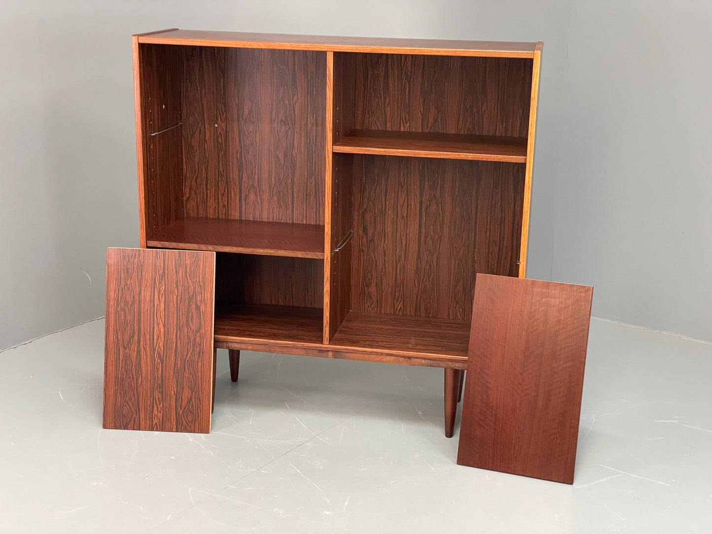 Vintage Danish 1970s Bookcase Mid Century Shelving Retro Darkwood EB12067