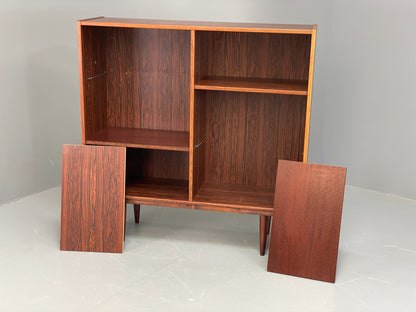 Vintage Danish 1970s Bookcase Mid Century Shelving Retro Darkwood EB12067