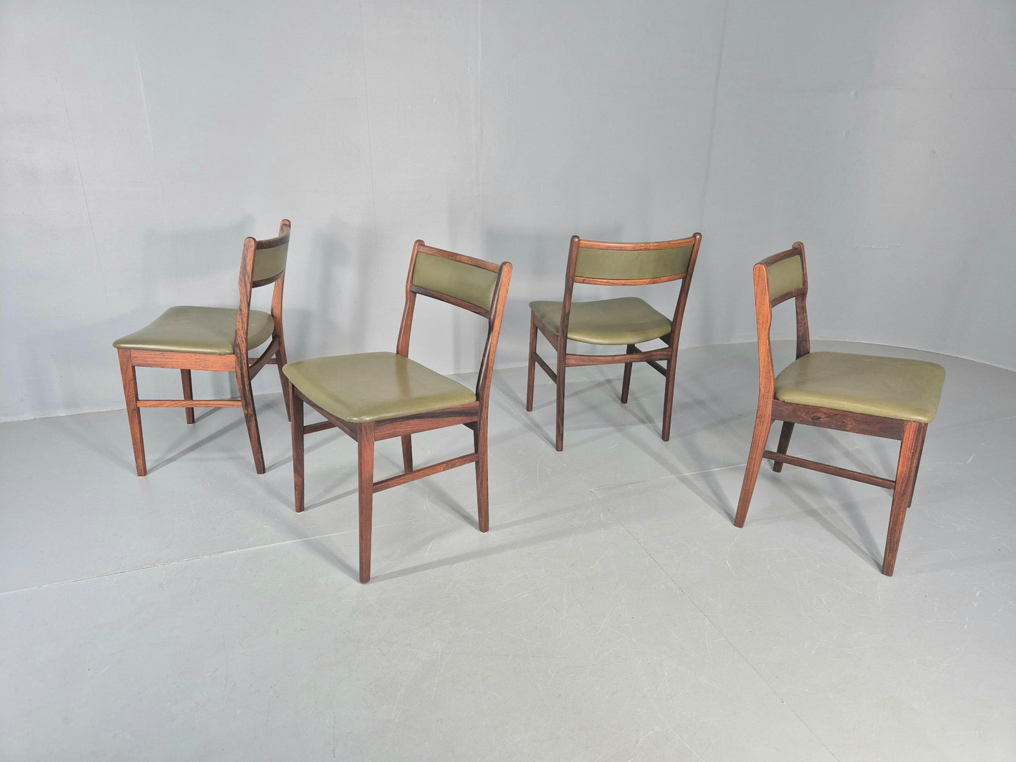 4 Vintage Mid Century Dining Chairs Danish Design Vestervig Eriksen EB12145
