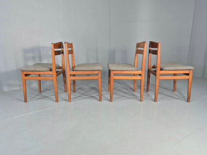 4 Vintage Danish Dining Chairs Teak Frames New Upholstery Boltinge 1970s EB12263