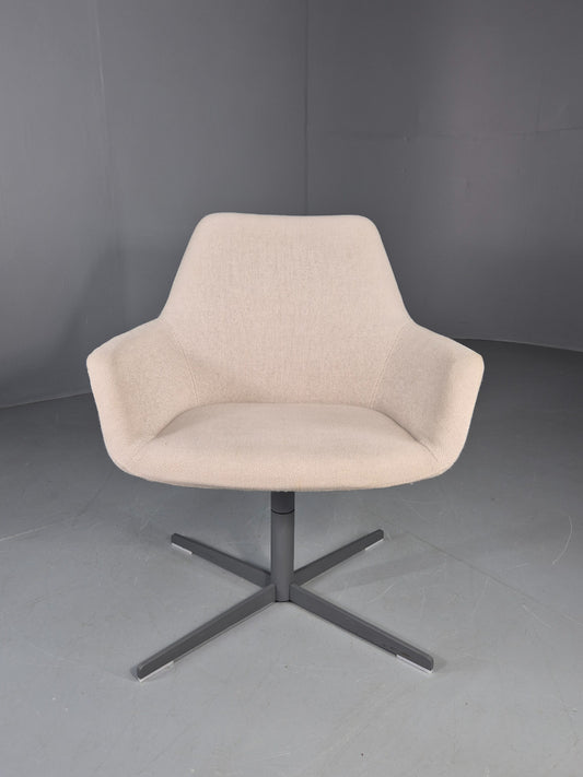 Vintage Swivel Tub Chair Hitch Mylius Modern Design Retro Cream EB12849