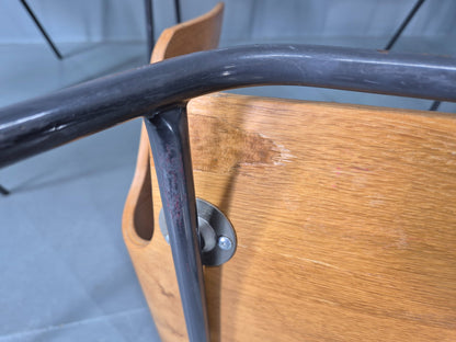 11 Vintage Stacking Chairs Industrial Danish Design Bent Ply Retro MCM EB12661