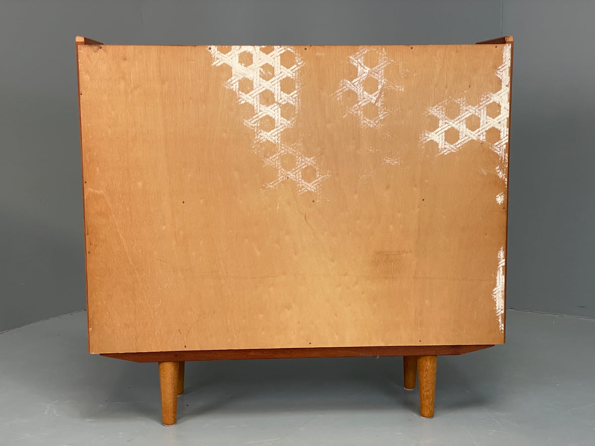 Vintage Teak Bookcase 1970s Retro Sliding Doors Gibbs Furniture Shelving EB13153