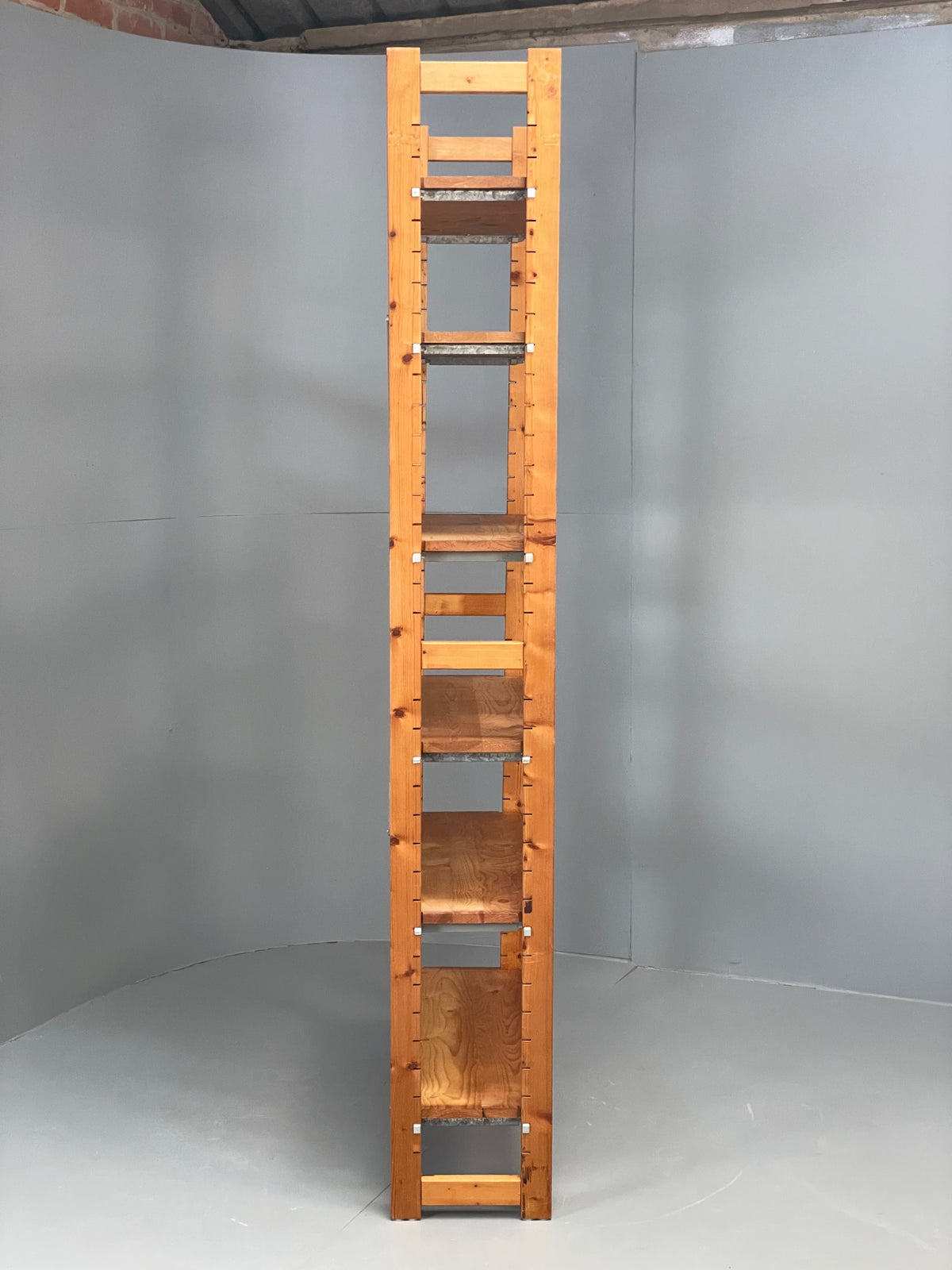 Vintage Pine Shelving Unit Adjustable Modular Open Retro Bruynzeel Solid EB13162