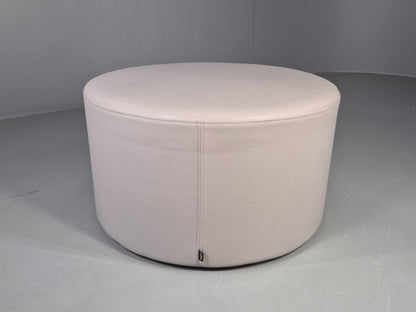 Cube Spaces Round Oversize Ottoman Footstool Leather  EB12251
