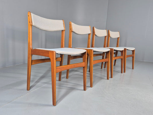 4 Mid Century Vintage Teak Dining Chairs Anderstrup Buch 1960s Retro  EB12106