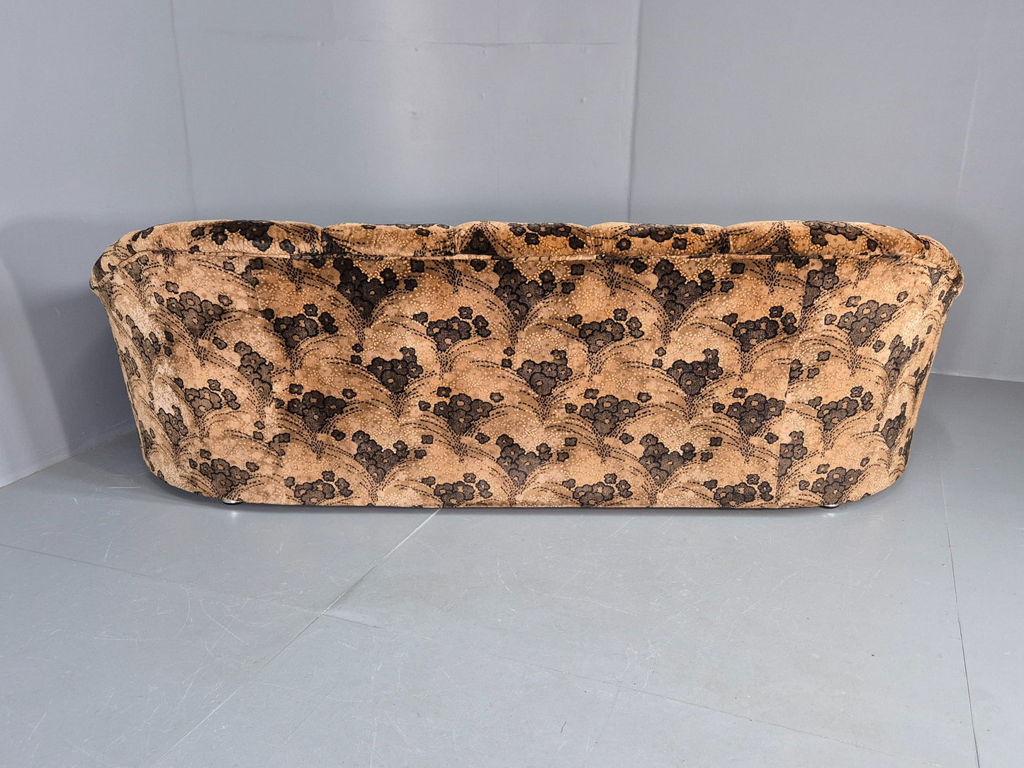 Vintage 1970s 3 Seater Englender Sofa Floral Browns Original Condition EB12272