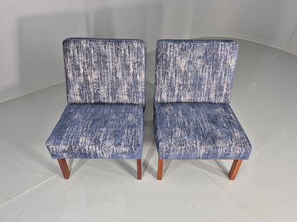 2 Vintage Lounge Chairs 1960s Mid Century Design Teak Frame Guy Rogers EB11848