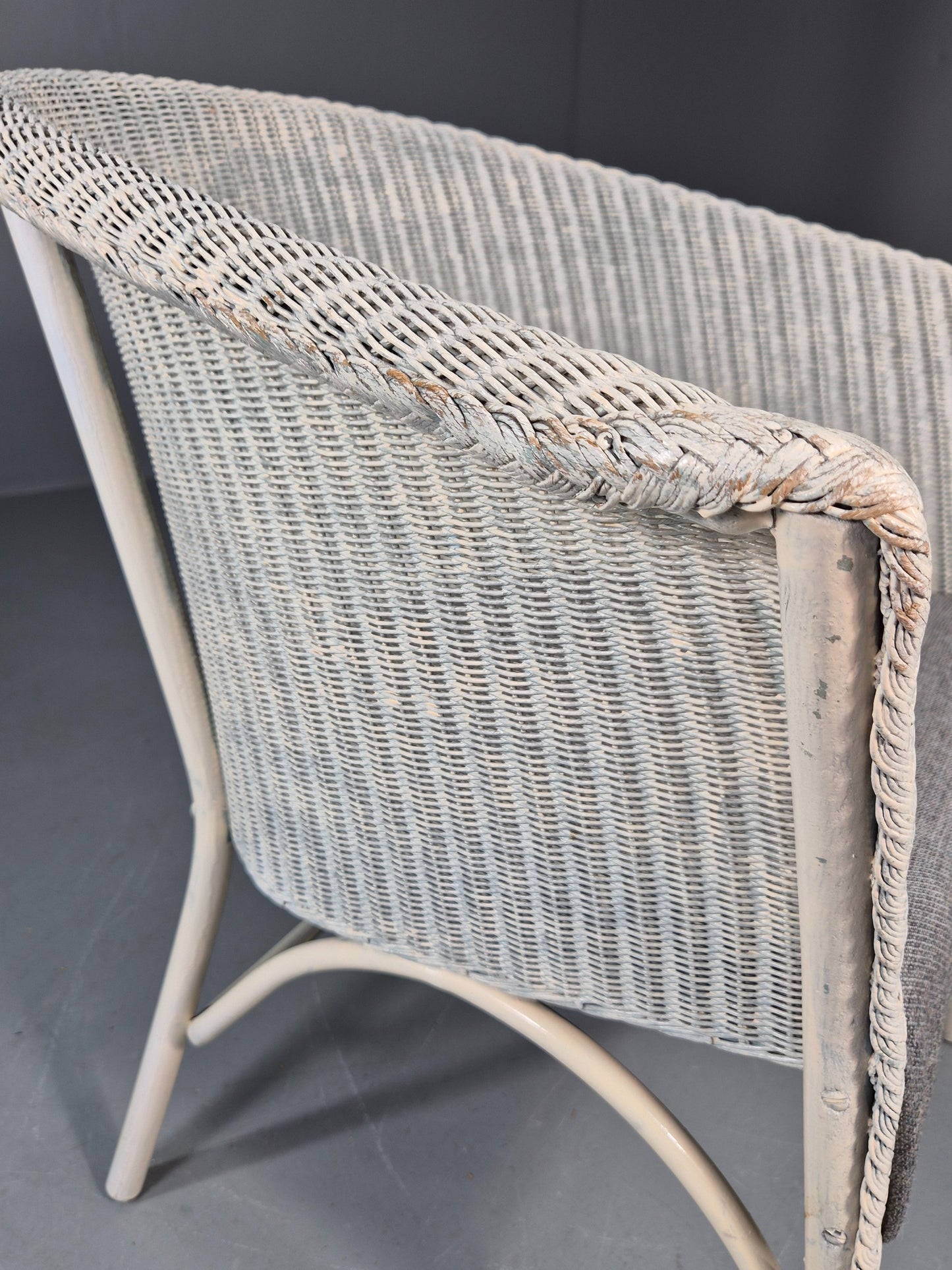 Vintage Lloyd Loom Tub Chair 1960s Original Quality Chair Retro  EB12162