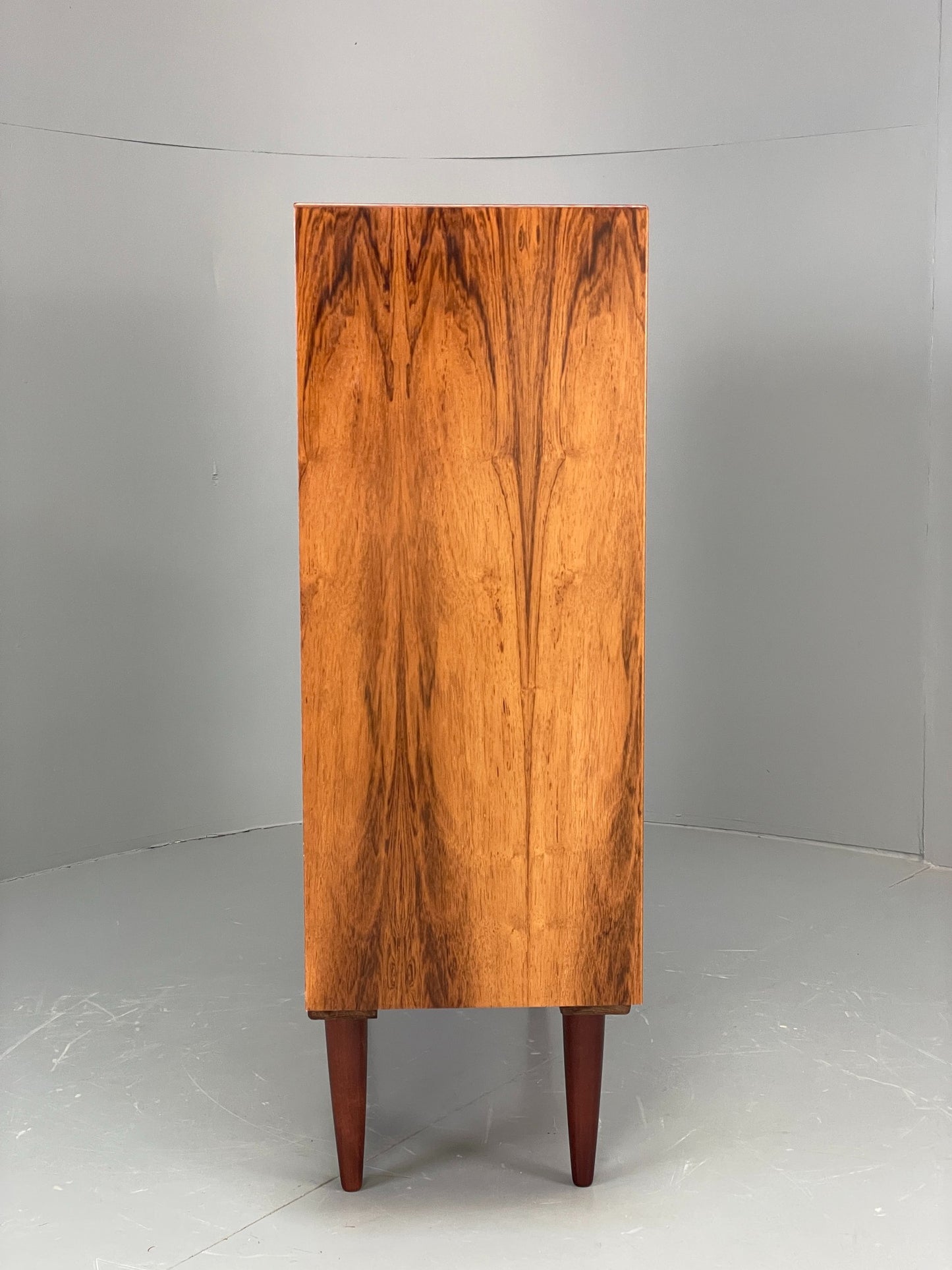 Vintage Danish 1960s Bookcase Cabinet Darkwood Sliding Mid Century Retro EB11992