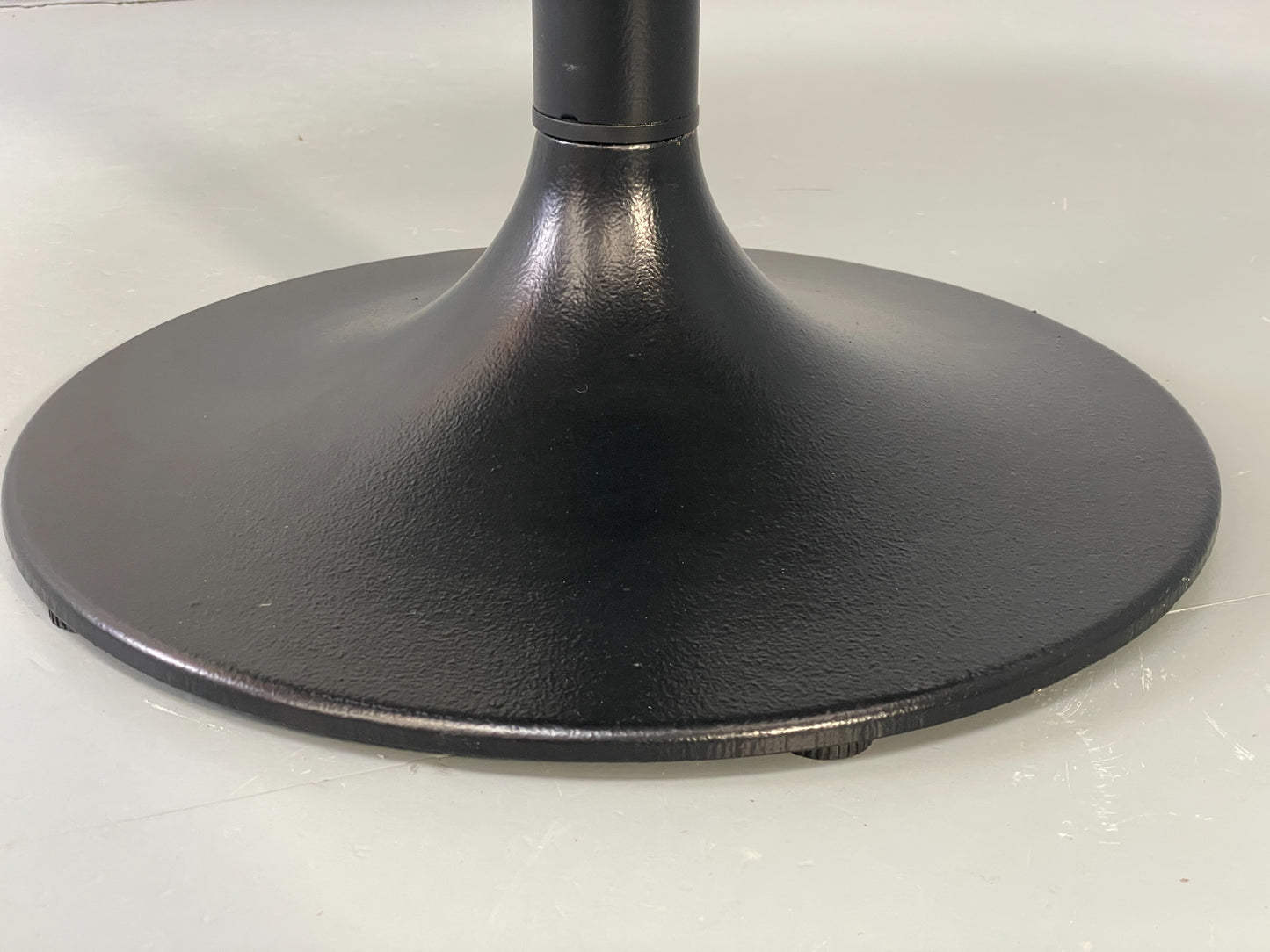 Modern Faux Marble Table Black Metal Base Circular 80cm EB12802