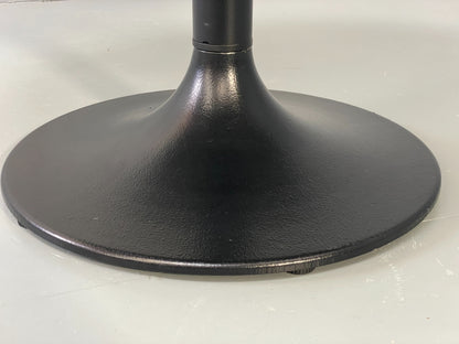 Modern Faux Marble Table Black Metal Base Circular 80cm EB12802