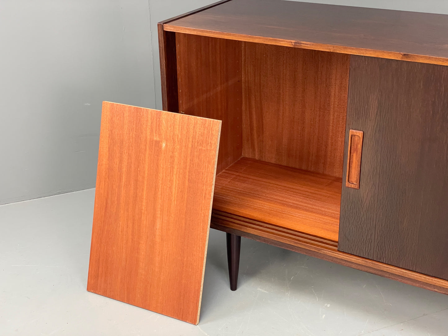 Vintage 1960s Compact Sideboard Cabinet Danish Mid Century Storage EB12341