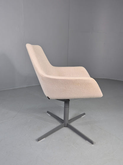 Vintage Swivel Tub Chair Hitch Mylius Modern Design Retro Cream EB12848