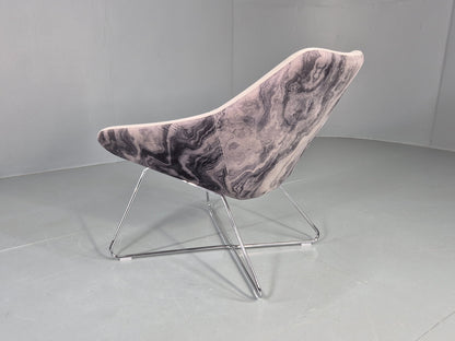 Vintage Retro Lounge Chair Allermuir A642 Two Tone Fabric Modern Design EB12804