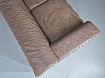 Vintage 2.5 Seater Sofa Taupe Leather Modern Design De Sede Style EB12477